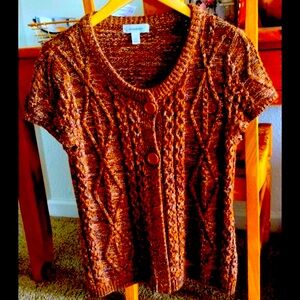 Short sleeve cotton Sweater / Dress Barn   Ex Cond
